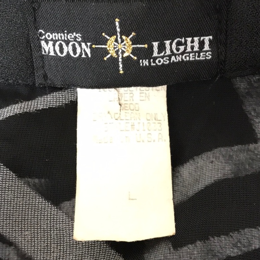 Vintage Connie's Moon Light in Los Angeles open front semi sheer jacket USA made - Picture 10 of 11